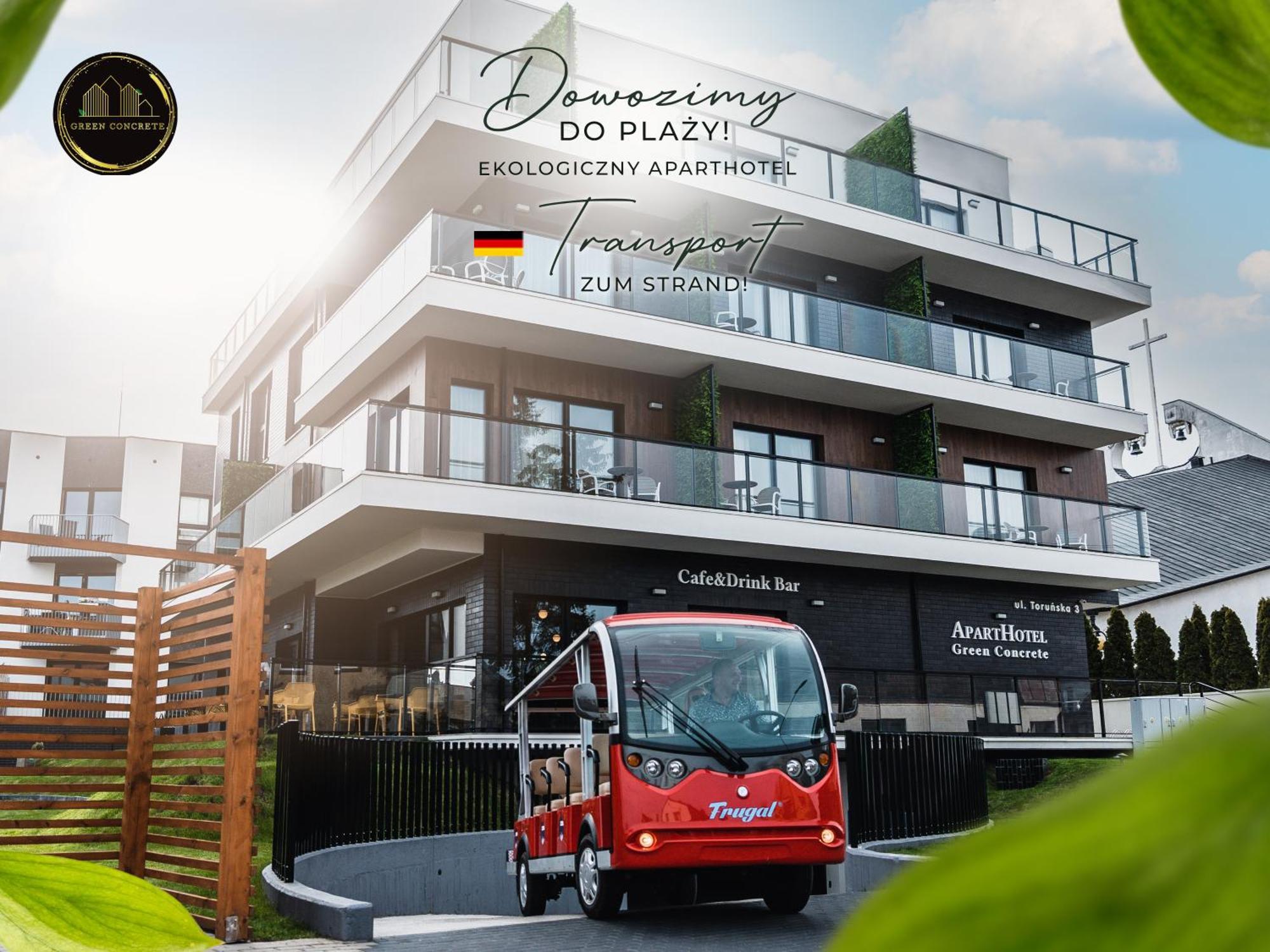 Aparthotel Green Concrete - Eko-Bus Na Plaze, Rowery I Masaze Świnoujście Buitenkant foto